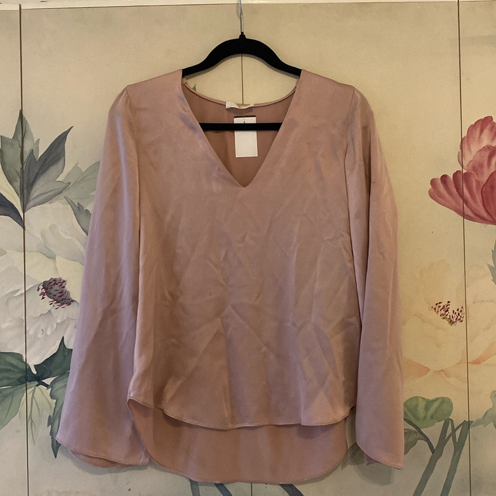 Sablyn Silk Bell Sleeve Top